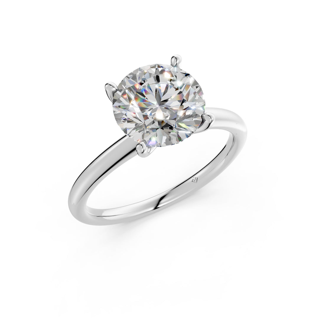 Kesha Round Solitaire Diamond Womens Ring