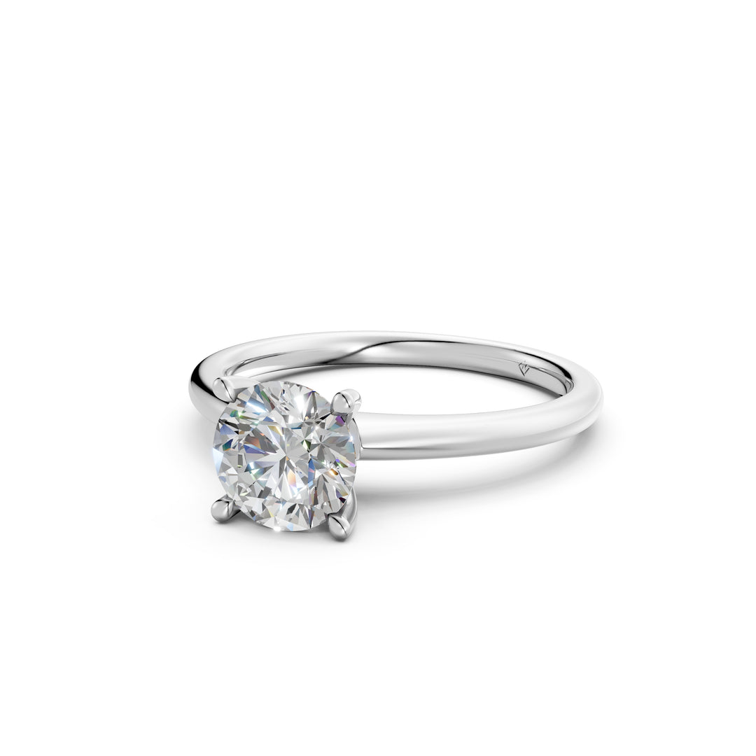 Kesha Round Solitaire Diamond Womens Ring