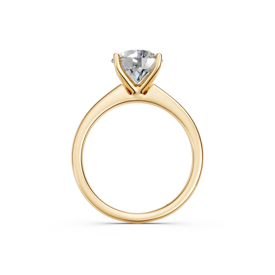 Kesha Round Solitaire Diamond Womens Ring