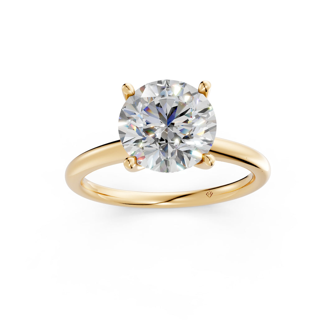 Kesha Round Solitaire Diamond Womens Ring