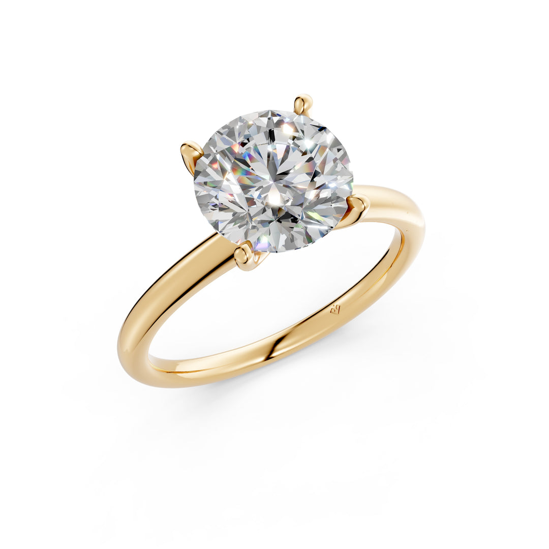 Kesha Round Solitaire Diamond Womens Ring