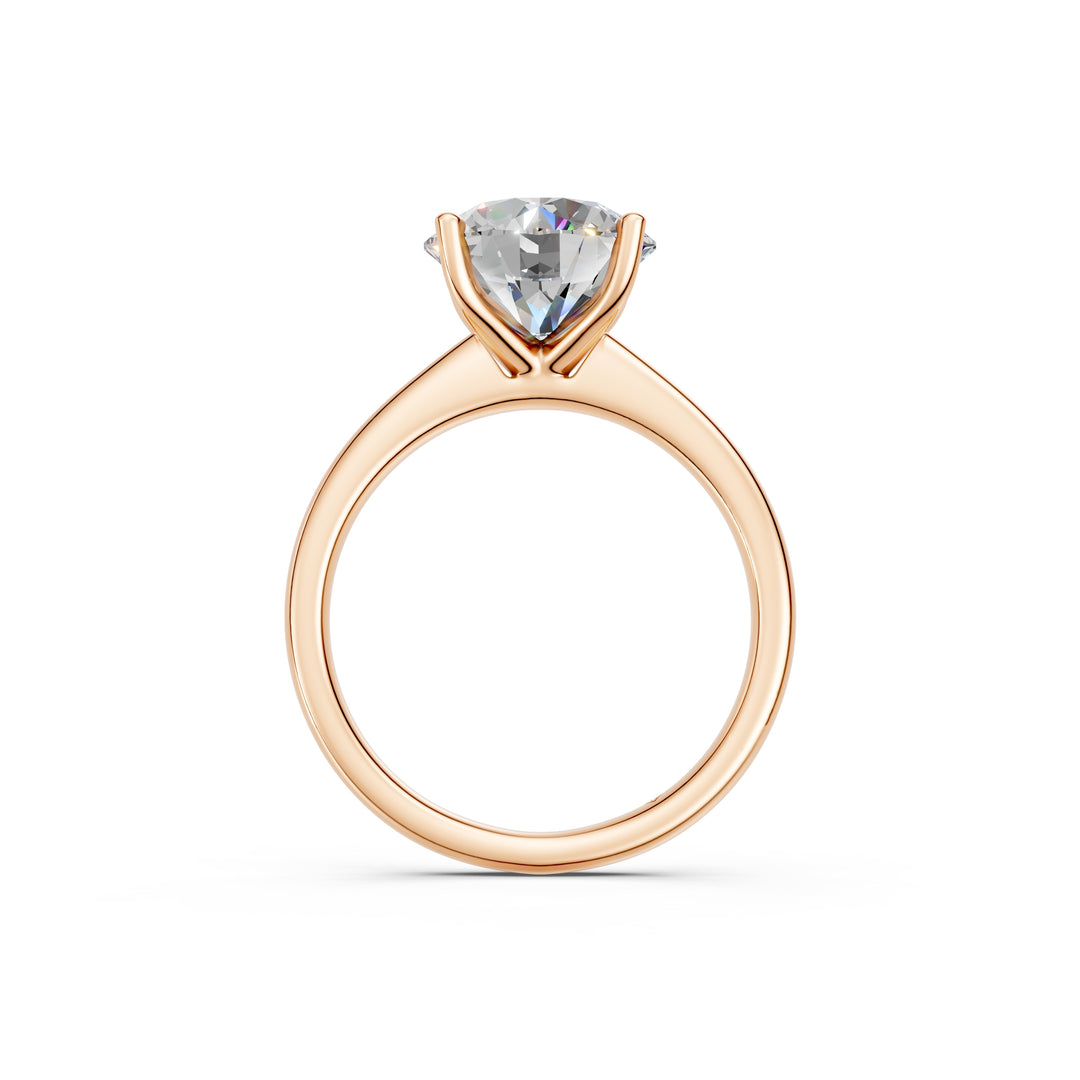 Keira Round Solitaire Diamond Womens Ring
