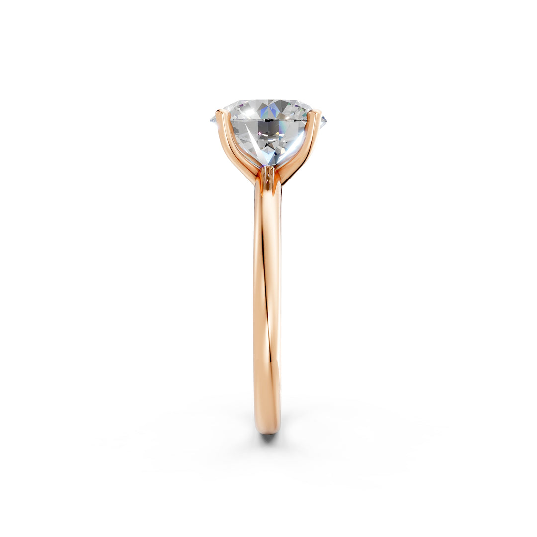 Keira Round Solitaire Diamond Womens Ring