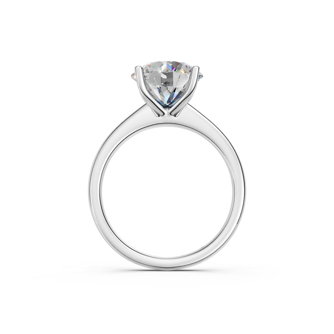 Keira Round Solitaire Diamond Womens Ring