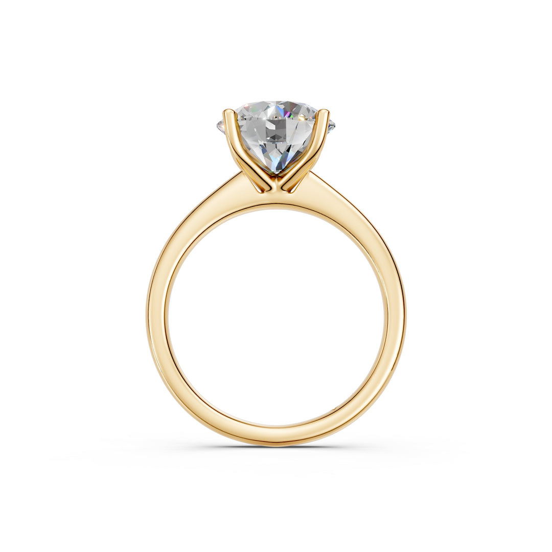 Keira Round Solitaire Diamond Womens Ring
