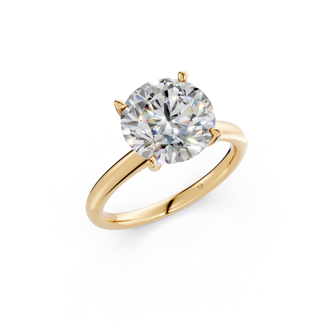 Keira Round Solitaire Diamond Womens Ring