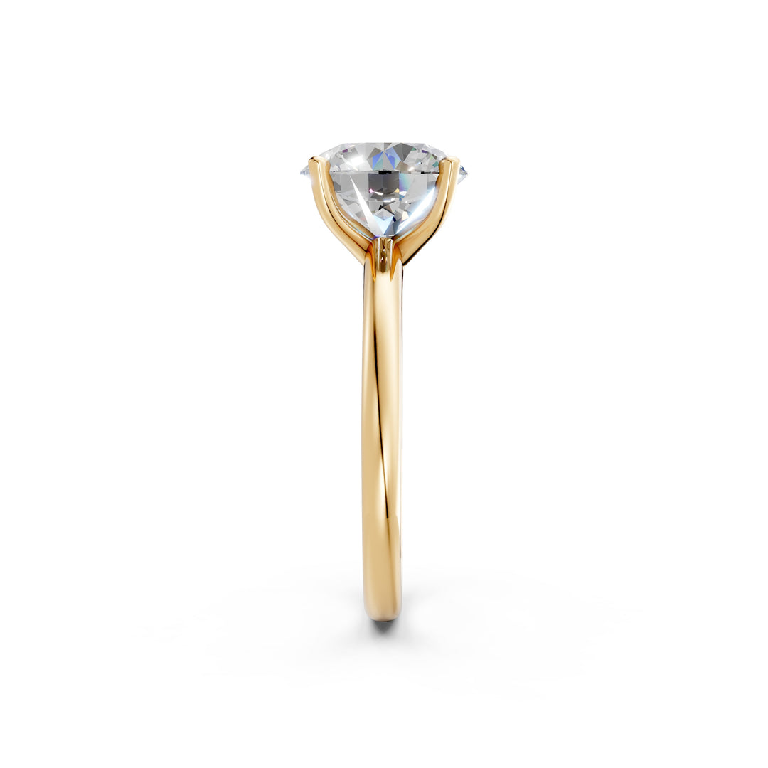 Keira Round Solitaire Diamond Womens Ring
