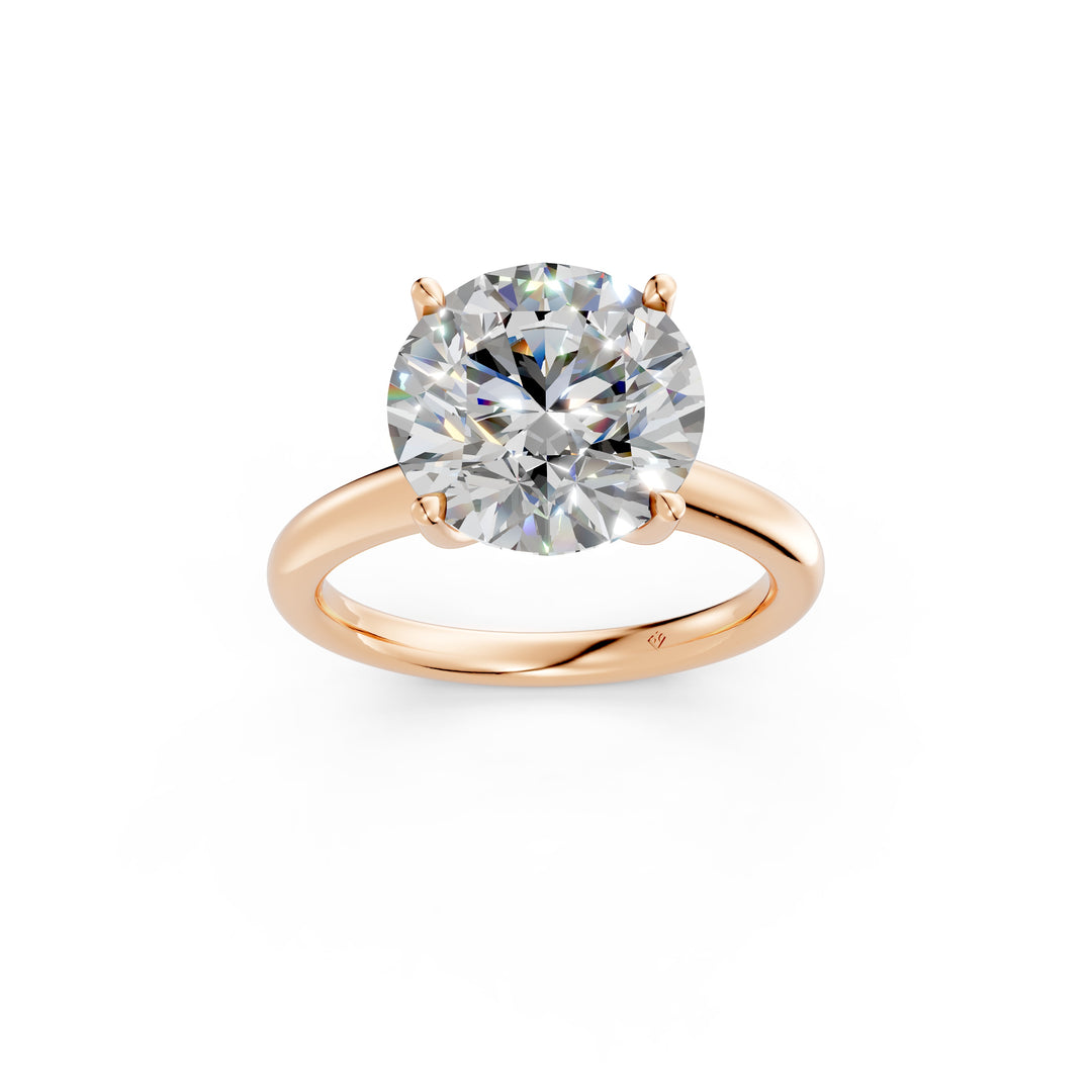 Kavya Round Solitaire Diamond Womens Ring