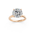 Load image into Gallery viewer, Kavya Round Solitaire Diamond Womens Ring
