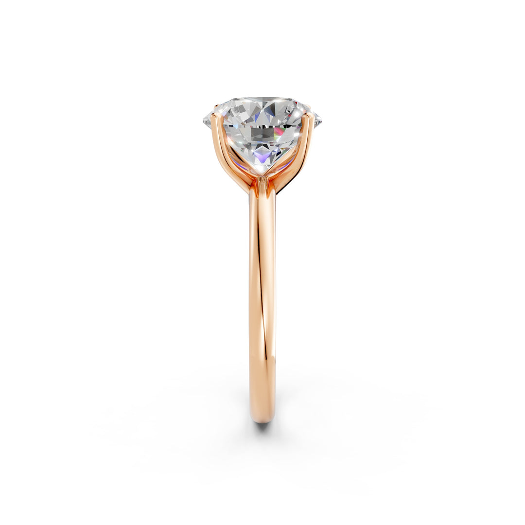 Kavya Round Solitaire Diamond Womens Ring