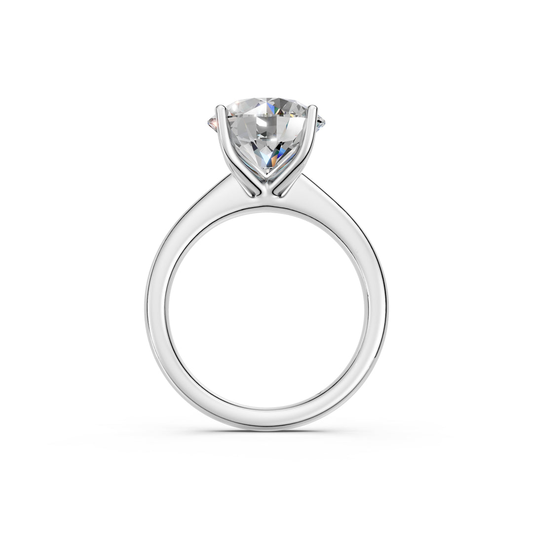 Kavya Round Solitaire Diamond Womens Ring