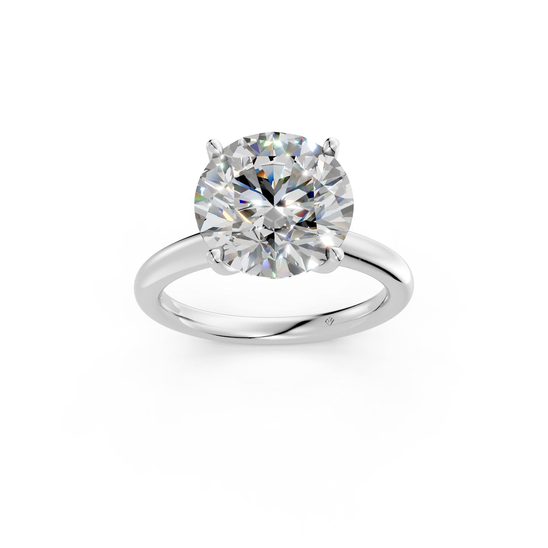 Kavya Round Solitaire Diamond Womens Ring