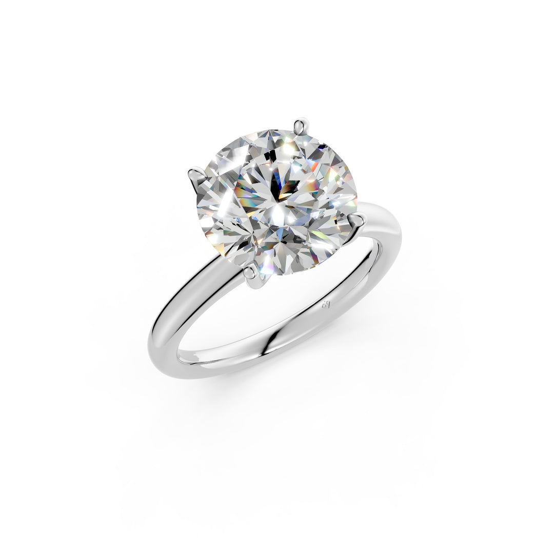 Kavya Round Solitaire Diamond Womens Ring