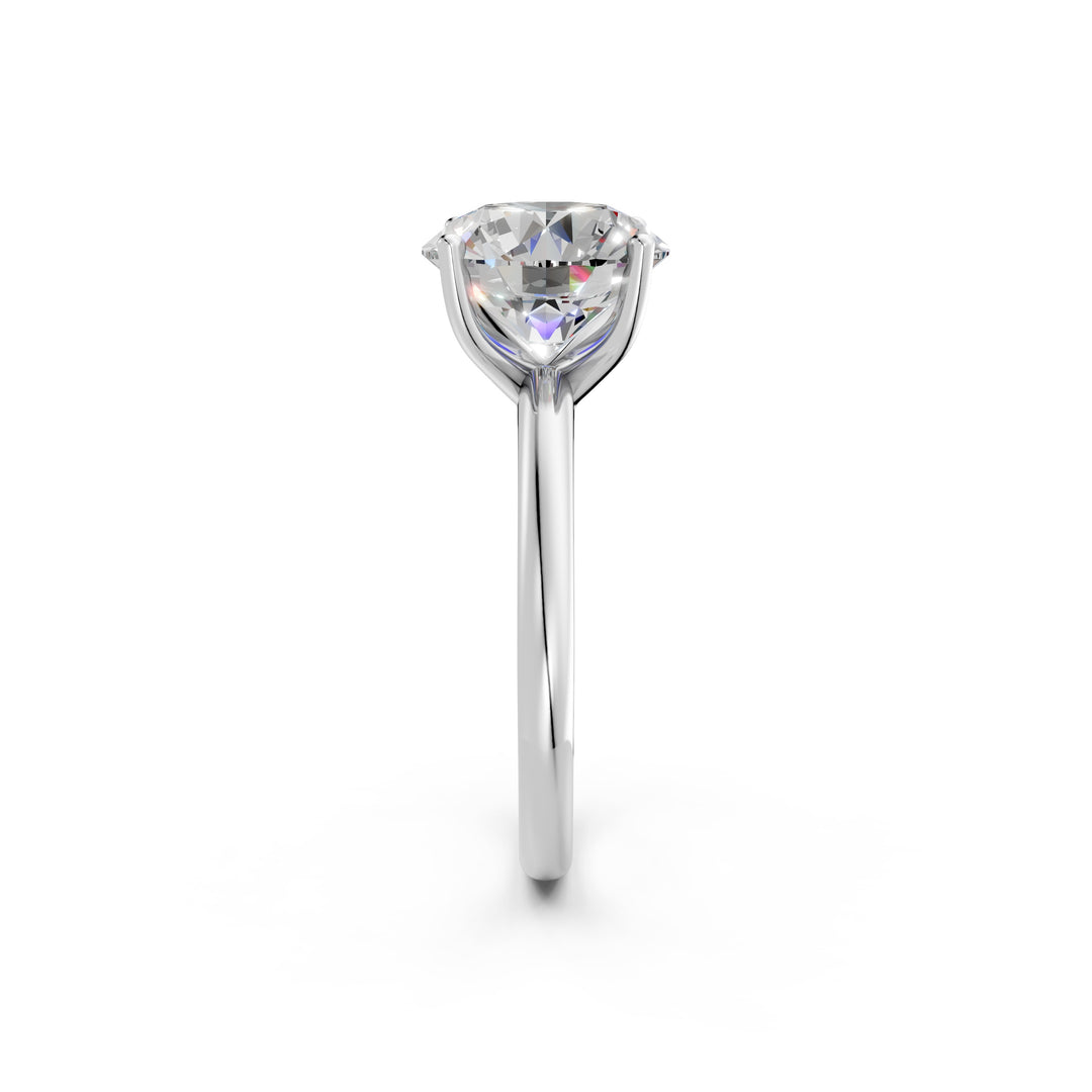 Kavya Round Solitaire Diamond Womens Ring