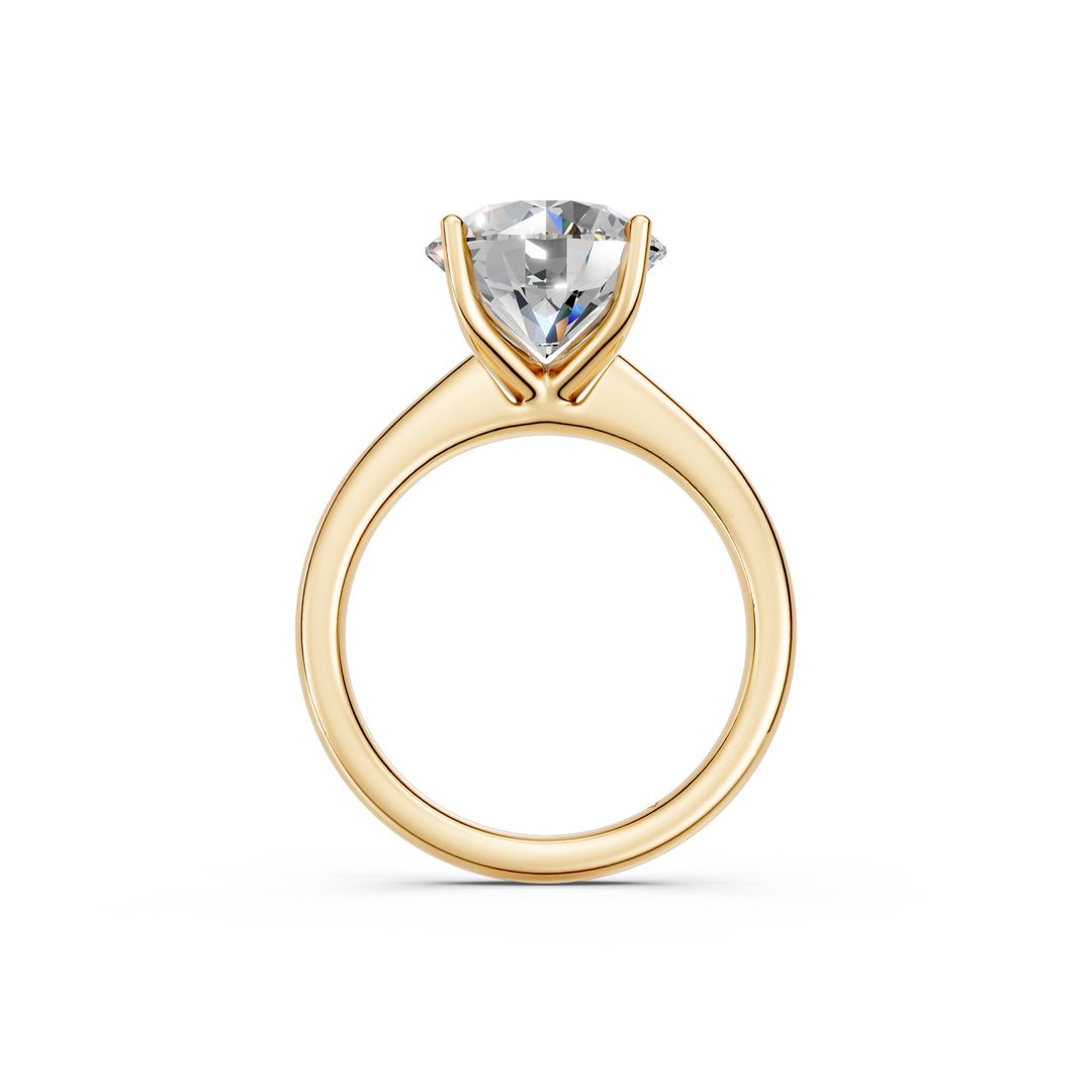 Kavya Round Solitaire Diamond Womens Ring
