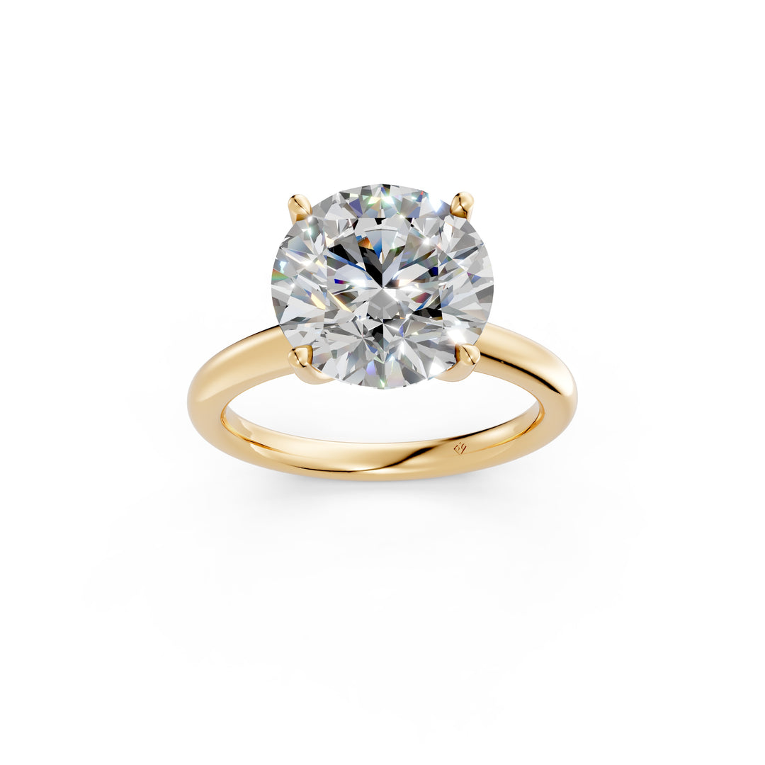 Kavya Round Solitaire Diamond Womens Ring