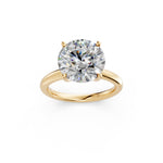 Load image into Gallery viewer, Kavya Round Solitaire Diamond Womens Ring
