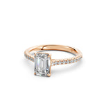Load image into Gallery viewer, Advika Emerald Solitaire Diamond Womens Ring

