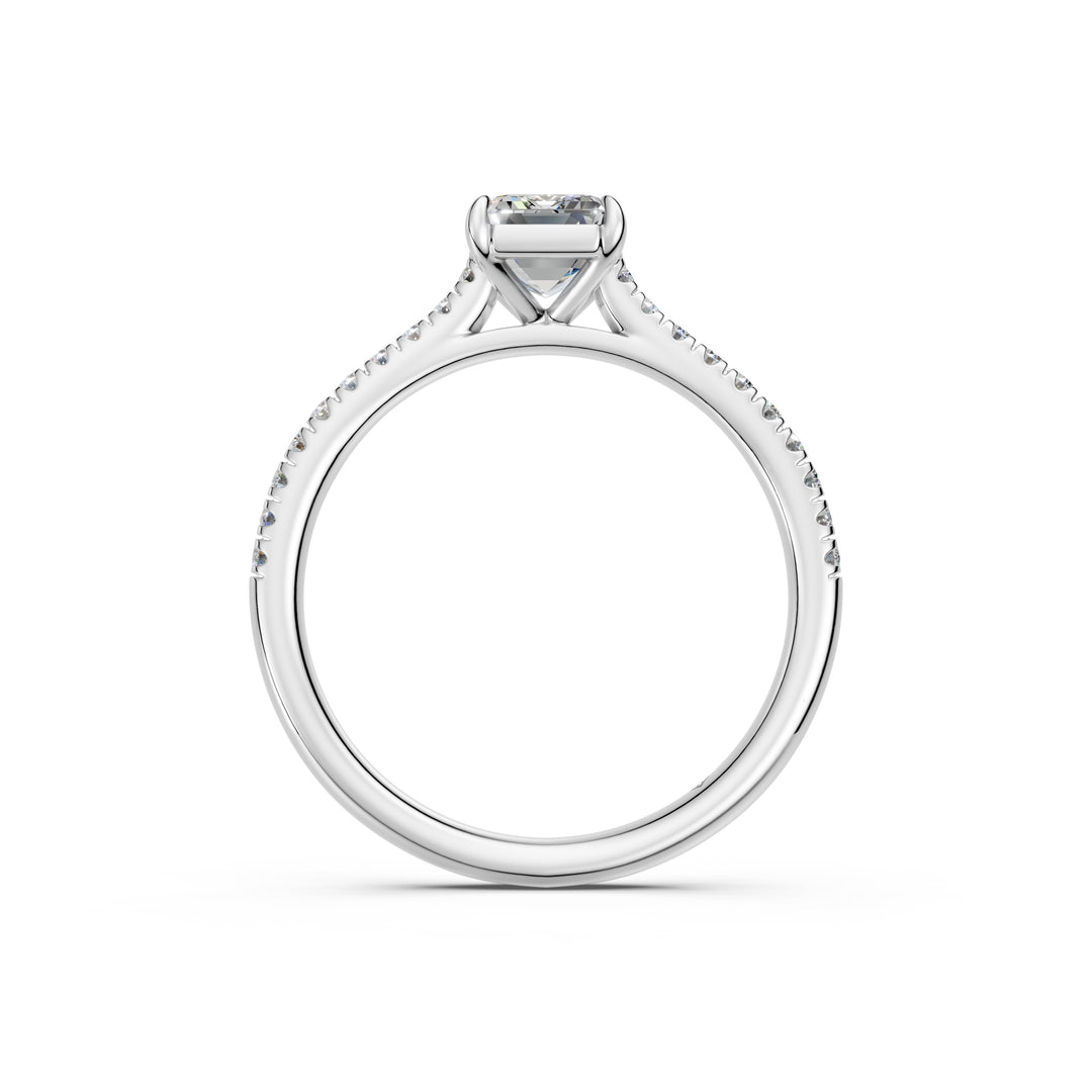 Advika Emerald Solitaire Diamond Womens Ring