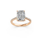 Load image into Gallery viewer, Adhira Emerald Solitaire Diamond Womens Ring
