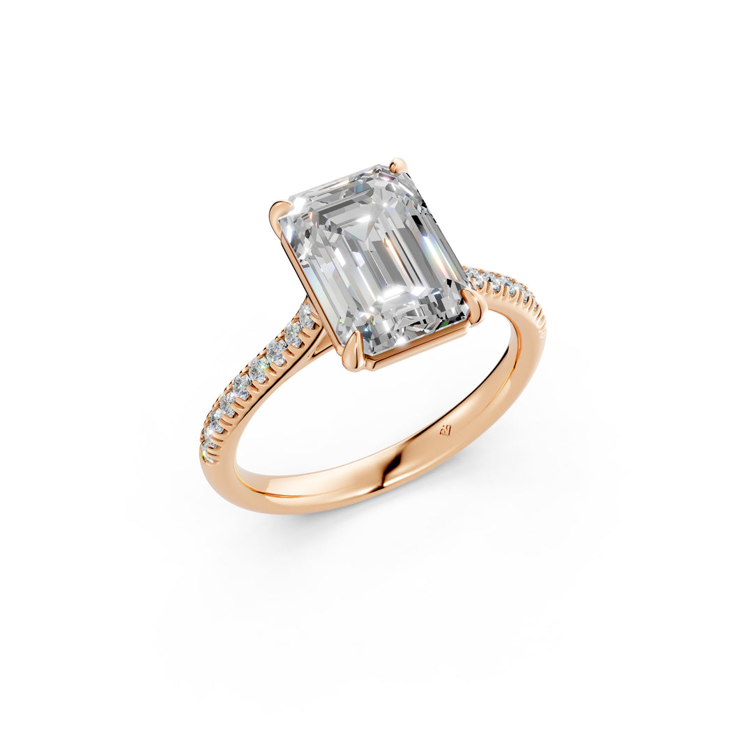 Adhira Emerald Solitaire Diamond Womens Ring