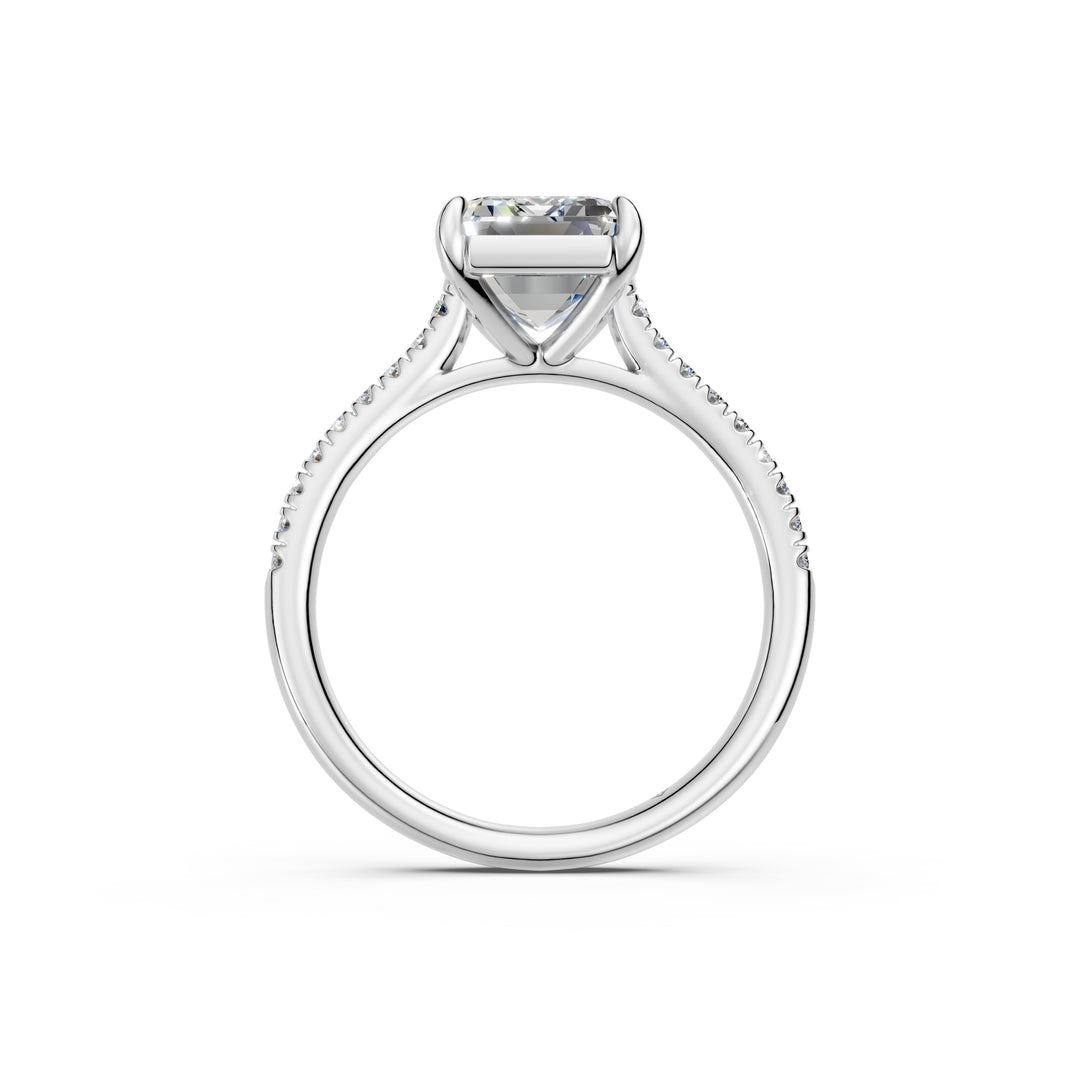 Adhira Emerald Solitaire Diamond Womens Ring