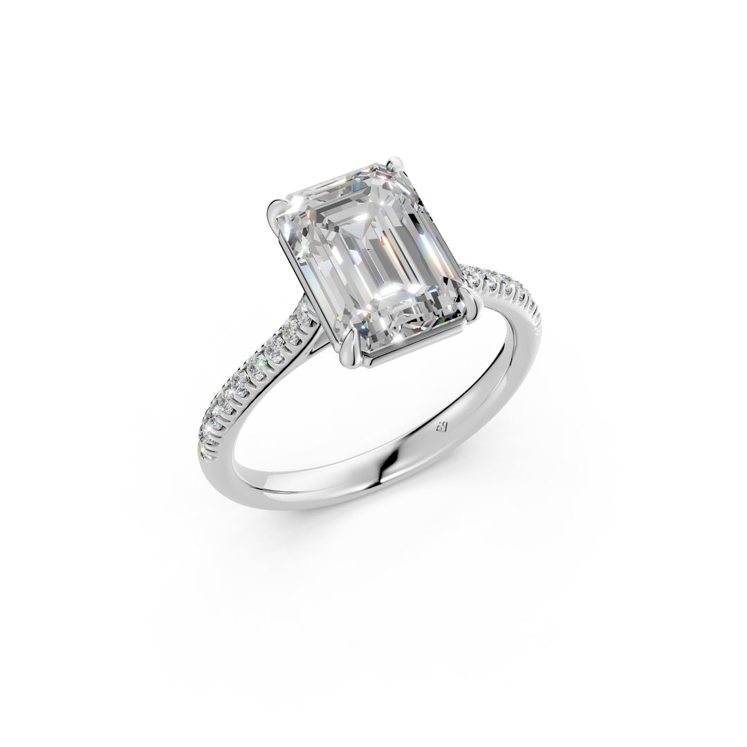Adhira Emerald Solitaire Diamond Womens Ring