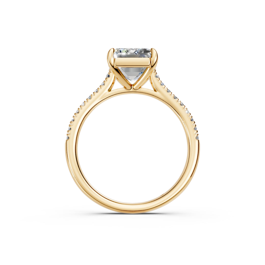 Adhira Emerald Solitaire Diamond Womens Ring