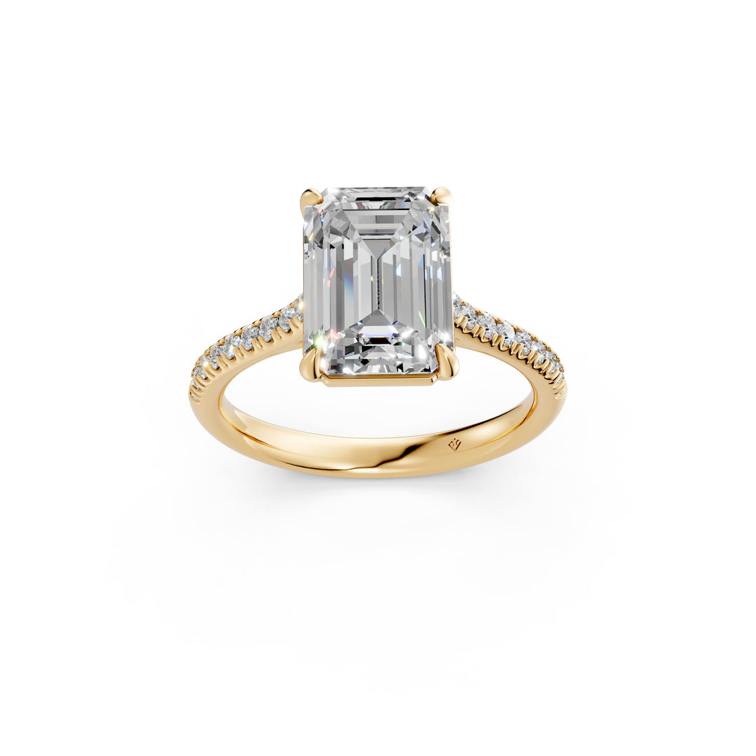Adhira Emerald Solitaire Diamond Womens Ring