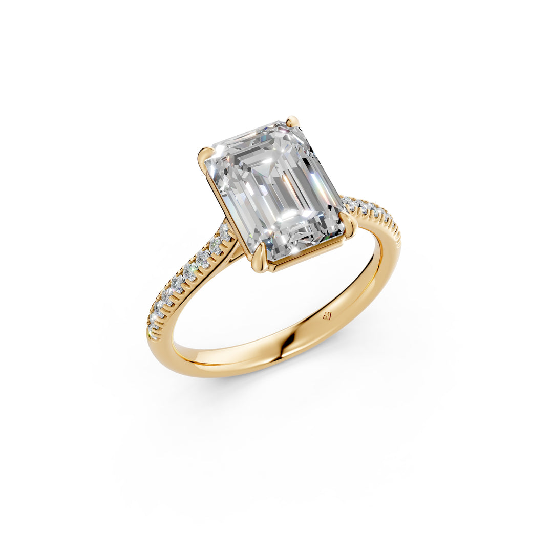 Adhira Emerald Solitaire Diamond Womens Ring