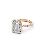 Load image into Gallery viewer, Abhika Emerald Solitaire Diamond Womens Ring
