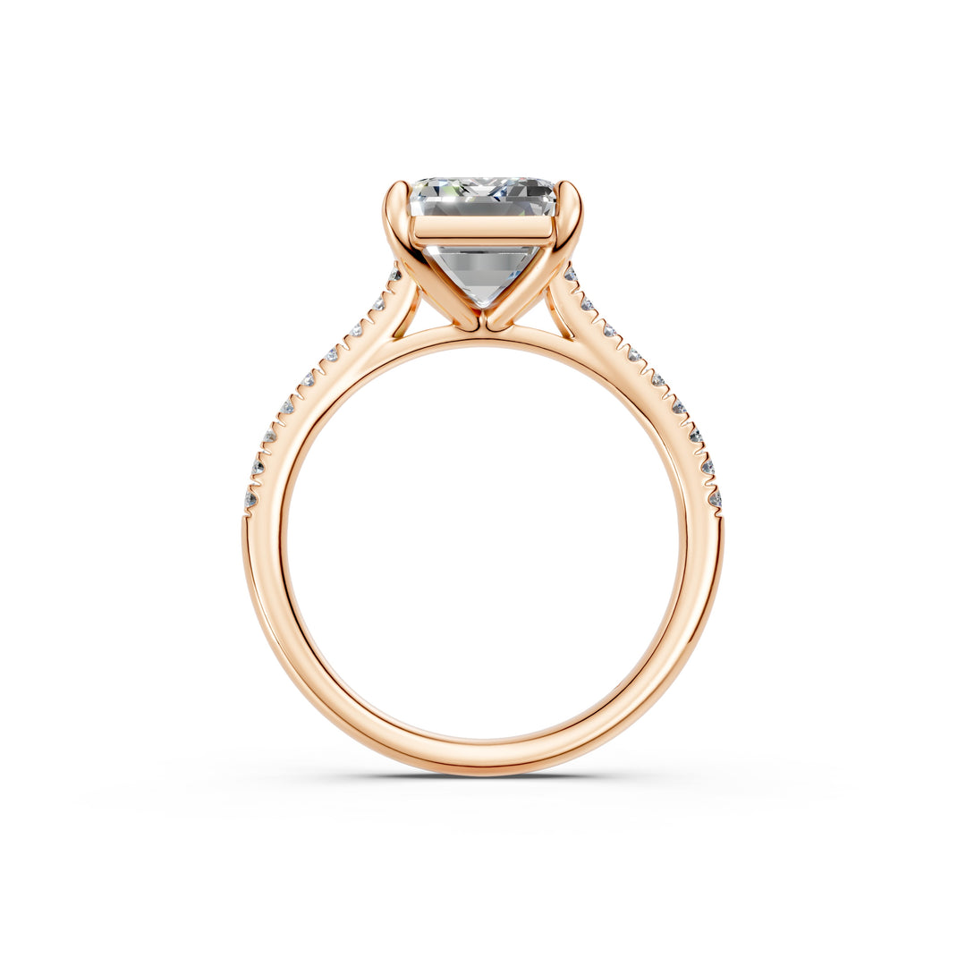 Abhika Emerald Solitaire Diamond Womens Ring