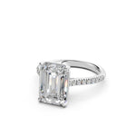 Load image into Gallery viewer, Abhika Emerald Solitaire Diamond Womens Ring
