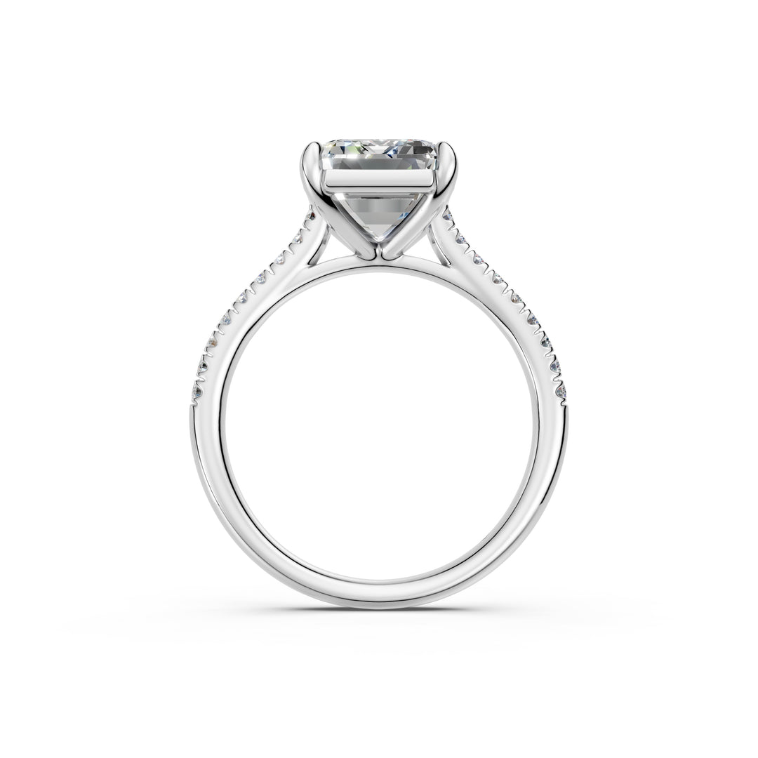 Abhika Emerald Solitaire Diamond Womens Ring