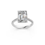 Load image into Gallery viewer, Abhika Emerald Solitaire Diamond Womens Ring
