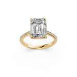 Load image into Gallery viewer, Abhika Emerald Solitaire Diamond Womens Ring
