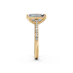 Load image into Gallery viewer, Abhika Emerald Solitaire Diamond Womens Ring
