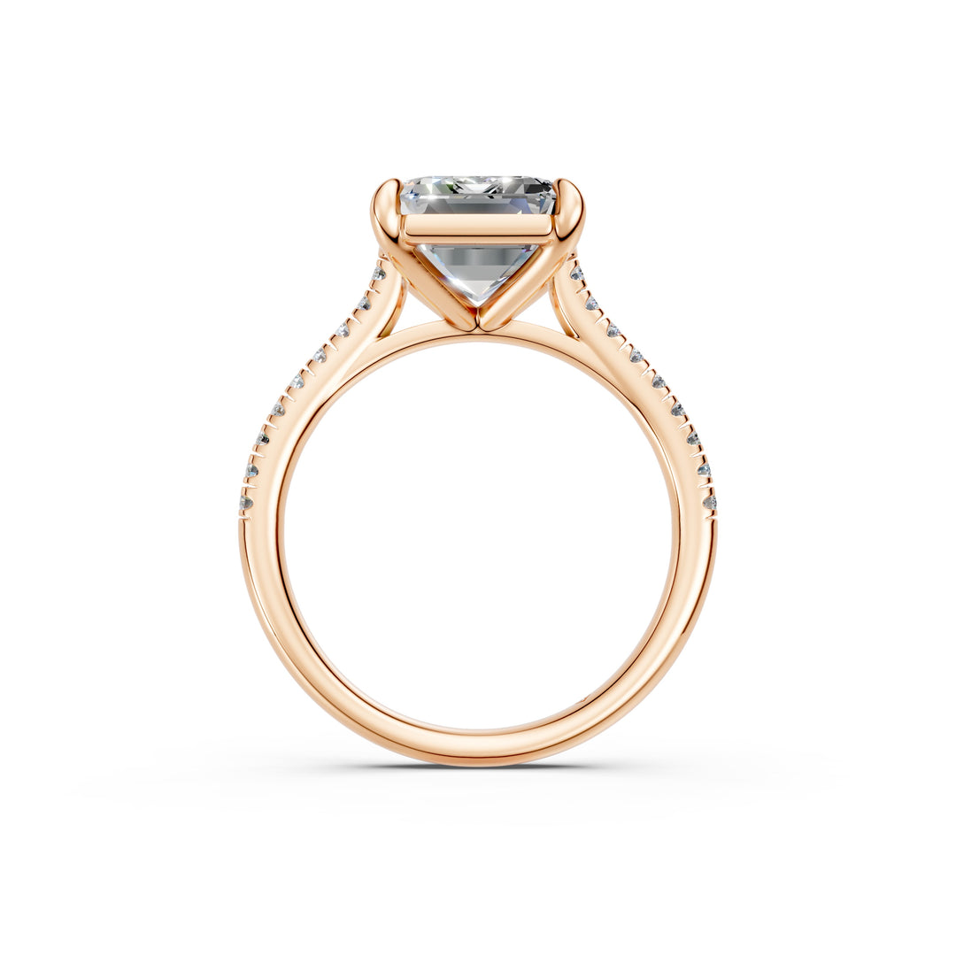 Abhira Emerald Solitaire Diamond Womens Ring