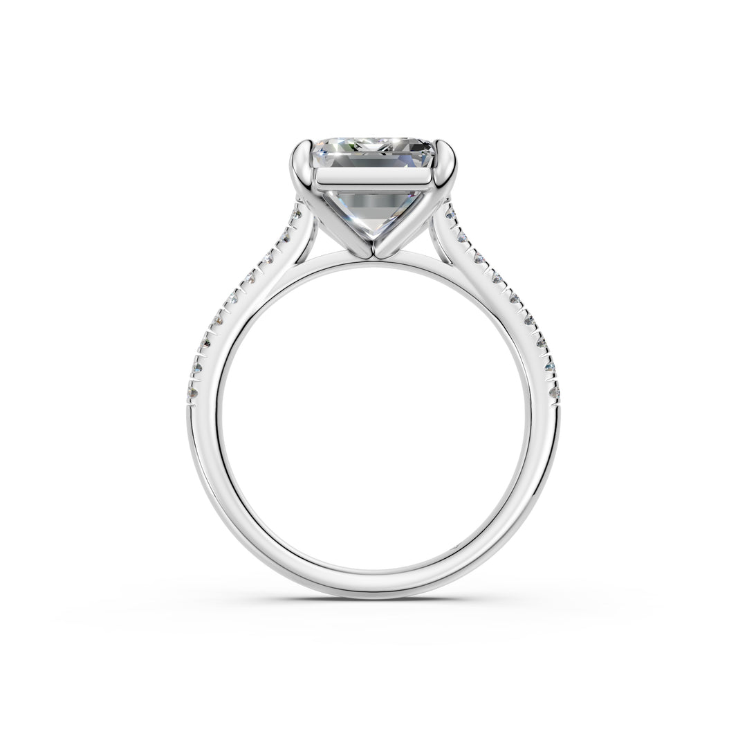 Abhira Emerald Solitaire Diamond Womens Ring
