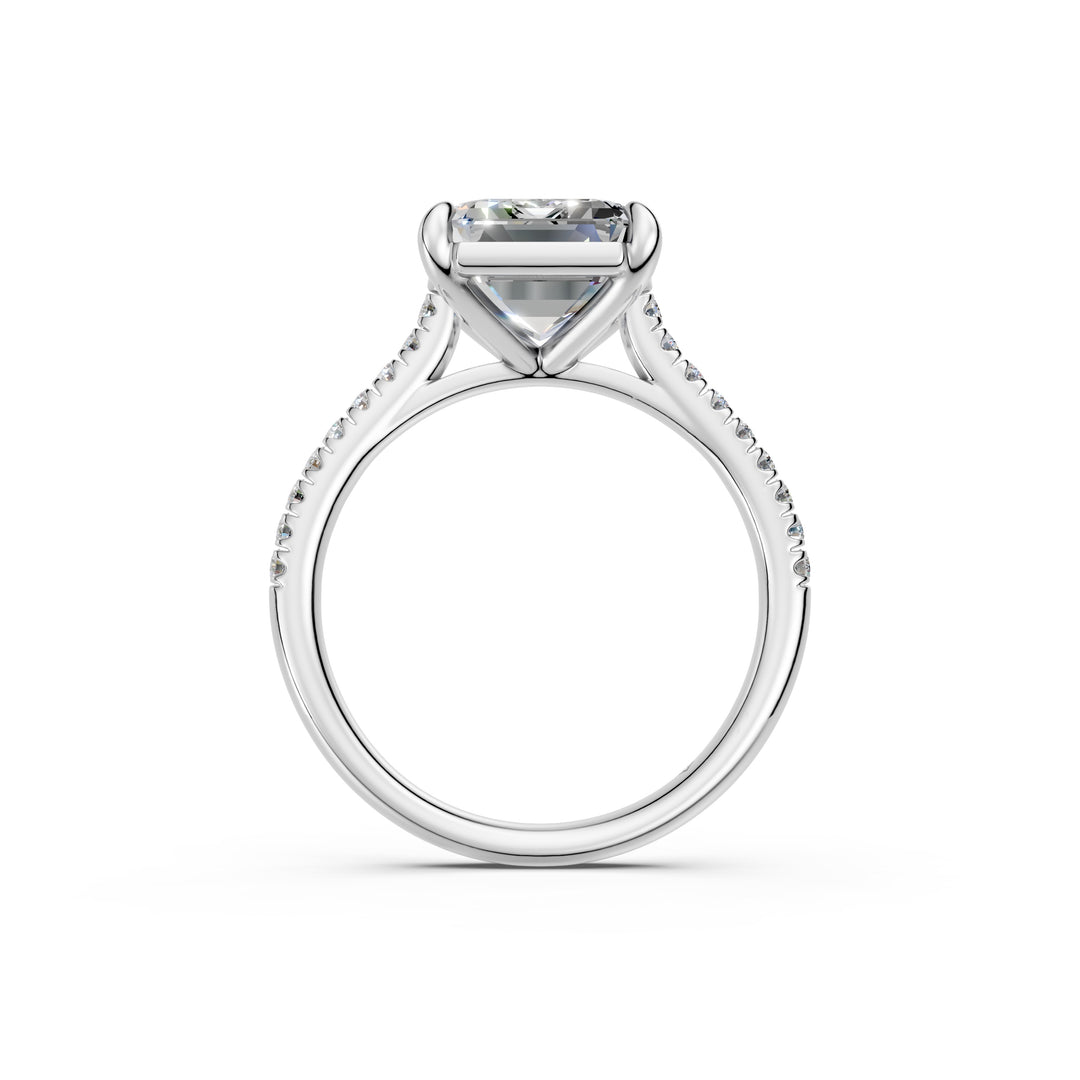 Abhira Emerald Solitaire Diamond Womens Ring