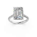 Load image into Gallery viewer, Abhira Emerald Solitaire Diamond Womens Ring
