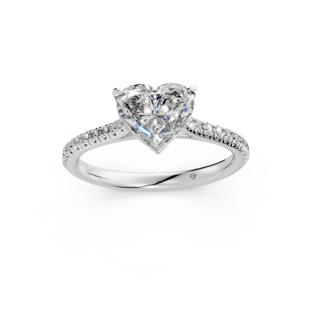 Aayushi Heart Solitaire Diamond Womens Ring