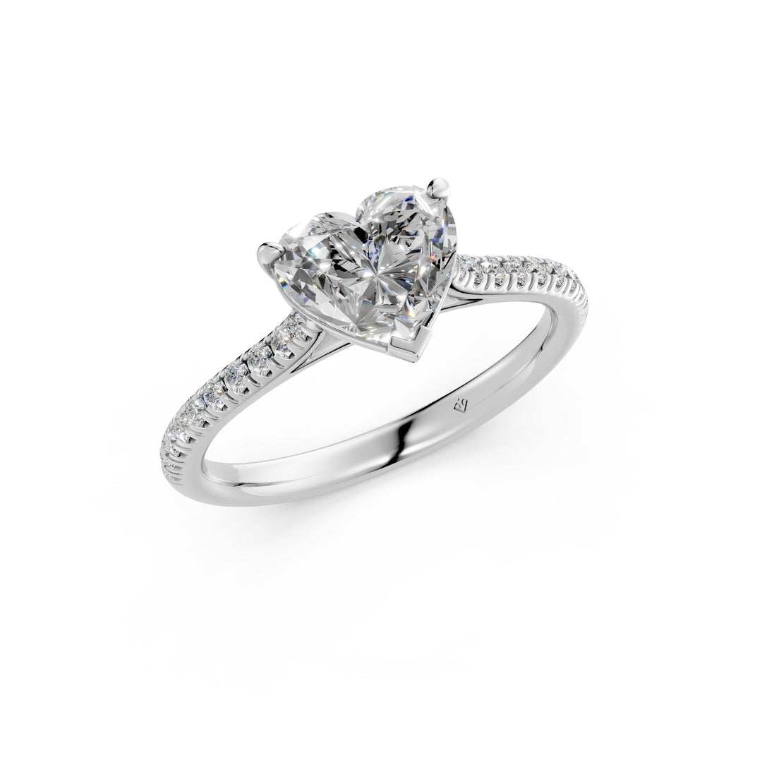 Aayushi Heart Solitaire Diamond Womens Ring