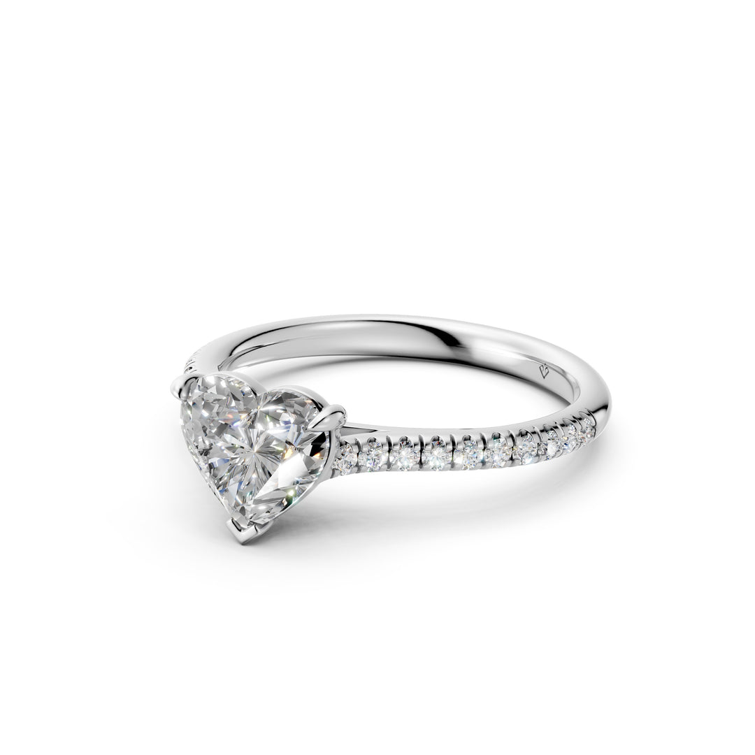 Aayushi Heart Solitaire Diamond Womens Ring