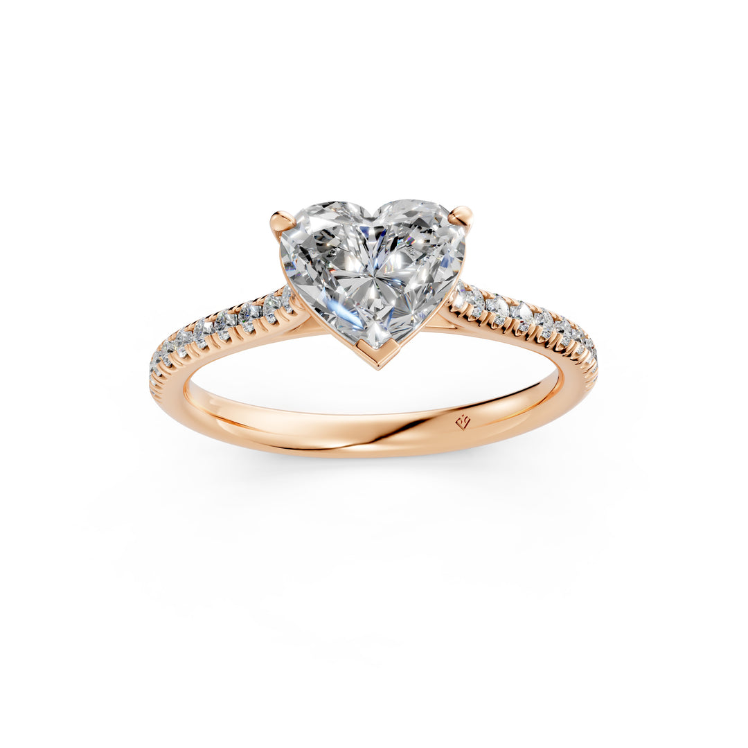 Aayushi Heart Solitaire Diamond Womens Ring