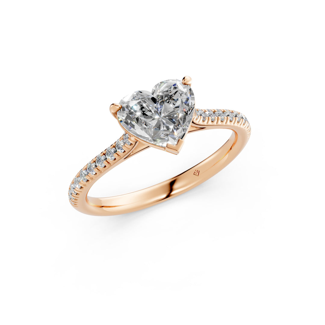 Aayushi Heart Solitaire Diamond Womens Ring