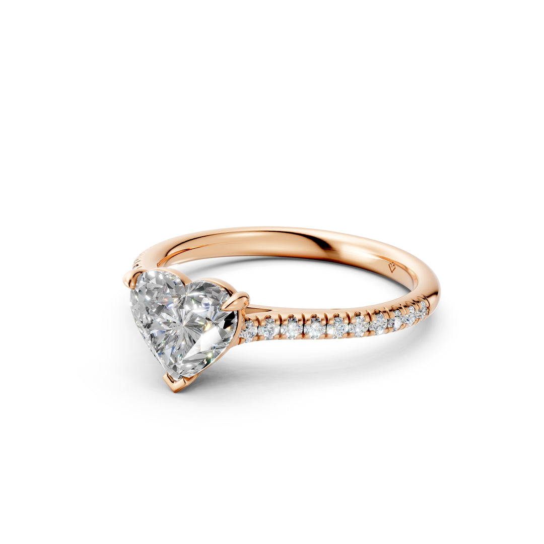 Aayushi Heart Solitaire Diamond Womens Ring