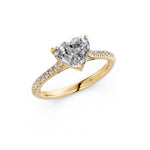 Load image into Gallery viewer, Aayushi Heart Solitaire Diamond Womens Ring
