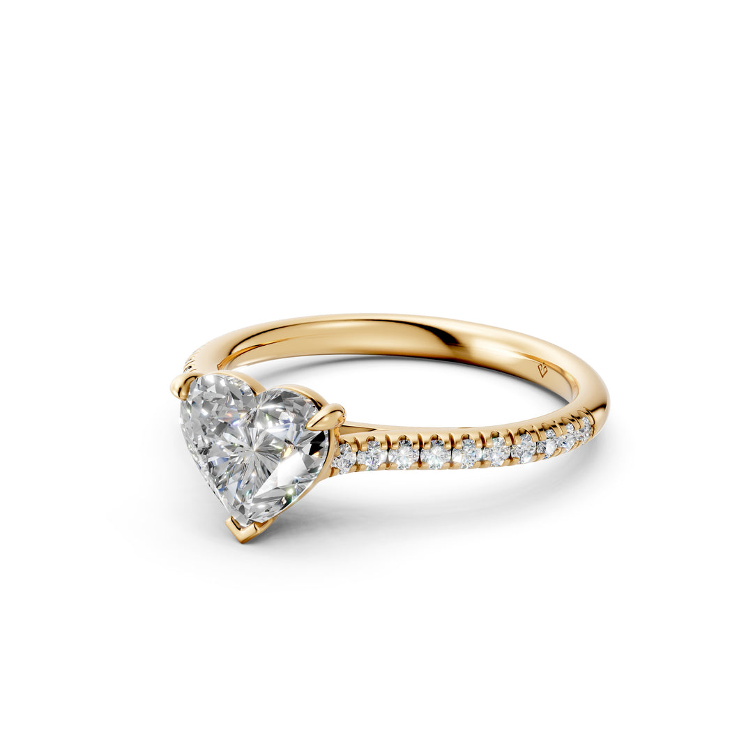 Aayushi Heart Solitaire Diamond Womens Ring