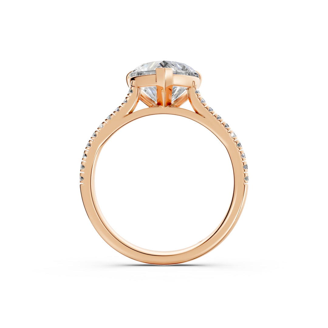 Aayra Heart Solitaire Diamond Womens Ring